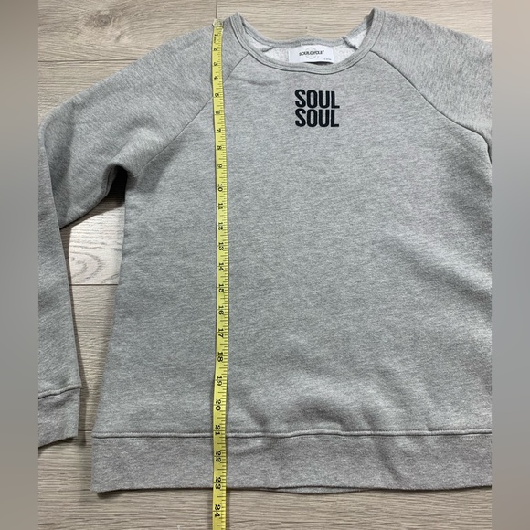 SoulCycle “Soul Soul” Grey Cotton Crewneck Sweater Top - Picture 9 of 9